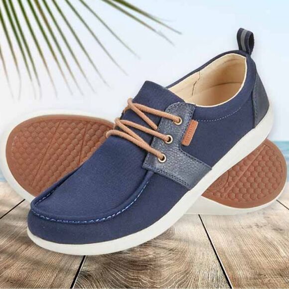 Revitalign Orthotic Shoes Brewster Canvas‎ Blue Waco Spenco size 12.5EE B37 main image 9